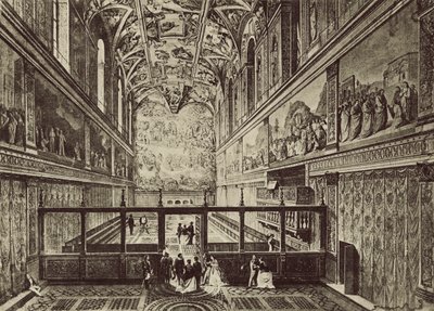 Det sixtinske kapel bygget i det XV århundrede af J de Dolci af Italian Photographer