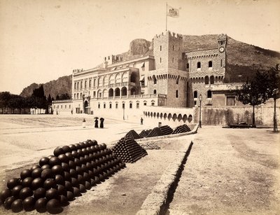 Prinsens palads i Montecarlo, i fyrstedømmet Monaco af Italian Photographer