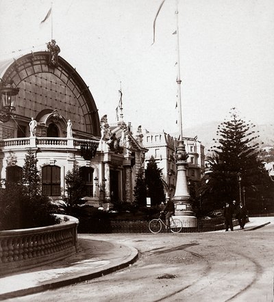 Indgangen til Fine Arts Exposition i Montecarlo, i 1898, 25/02/1898 (s/h foto) af Italian Photographer