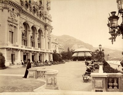 Terrassen ved havet nær kasinoet i Monte Carlo i Monaco af Italian Photographer