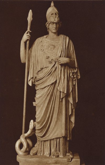 Statuen af Minerva i Vatikanets museum, Rom af Italian Photographer