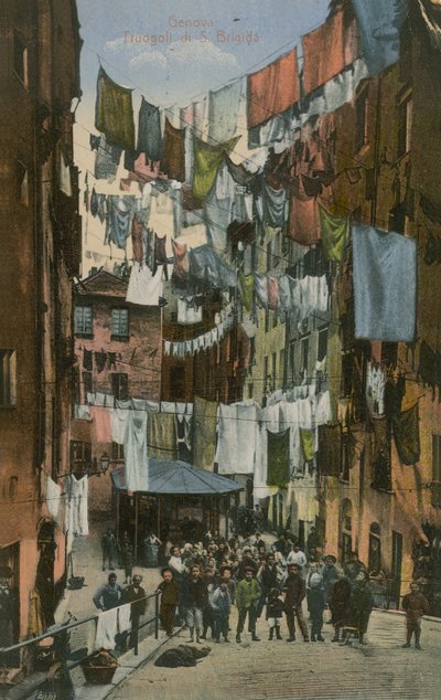 Santa Brigidas trug; Genova. Postkort sendt i 1913. af Italian Photographer