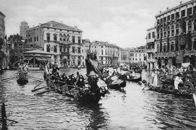 Venedig, Canal Grande i fejring (s/h foto) af Italian Photographer