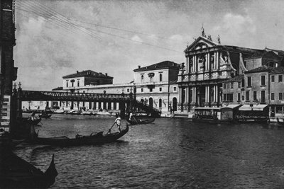 Venedig, Jesuit Church and Railway Station (B/W Photo) af Italian Photographer