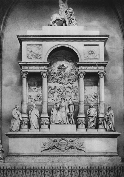 Venedig, monument til Tiziano Vecellio (s/h foto) af Italian Photographer