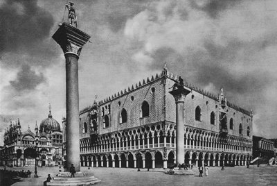 Venedig, Dogepaladset (s/h foto) af Italian Photographer