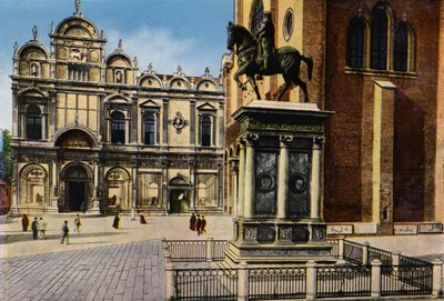 Venedig / Venedig: Monument for B. Colleoni (foto i farver) af Italian Photographer