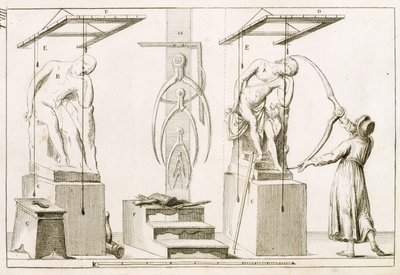 Et billedhuggeratelier, ca. 1800 af Italian School
