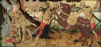Achilles siger farvel til Briseis, Umbrian School af Italian School