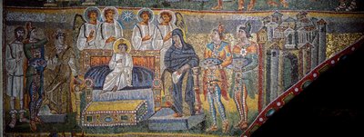 Tilbedelse af Magi (mosaik) af Italian School