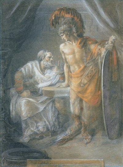 Alcibiades irettesat af Sokrates, ca. 1780 af Italian School