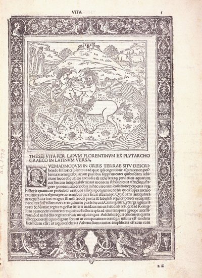 En illustreret side fra en latinsk udgave af Plutarchus