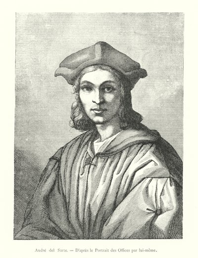 Andre del Sarte, Efter Uffizi-portrættet af ham selv (gravering) af Italian School