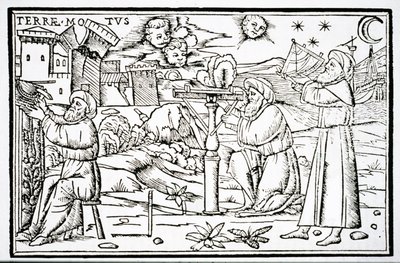 Arabian Astrologers, kopi af en illustration fra In Somnium Sciopinis af Macrobius, Venedig 1513, brugt i en History of Magic, udgivet i slutningen af det 19. århundrede af Italian School