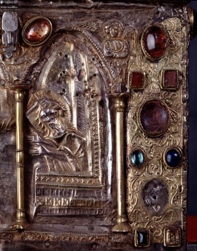 Ark of Barbarossa, med scener fra Johannes Døberens liv (træ, bladsølv og sten af Italian School