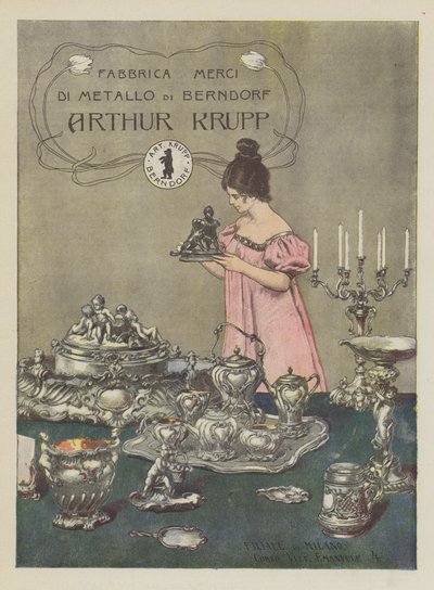 Arthur Krupp (farve litho) af Italian School