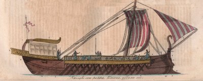 Athensk trirem, 4. århundrede f.Kr. (acrostolium) - Triere ou trireme - indgravering fra "" Skikke og traditioner for alle mennesker i universet. Det er historien om regeringen, lovene, militsen, om religionen i alle nationer fra de fjerneste tider op til af Italian School
