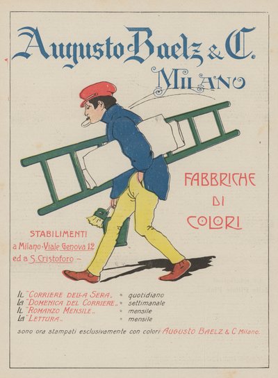 Augusto Baelz  C (farvelitografi) af Italian School