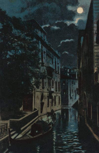 Bagerste kanal, Venedig (farvelitografi) af Italian School