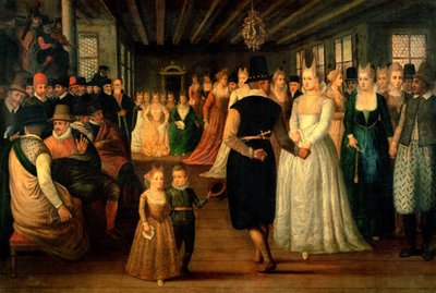 Bal i Venedig til ære for udenlandske besøgende, ca. 1580 af Italian School