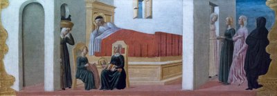 Jomfruens fødsel af Master of the Colonna Predella af Italian School