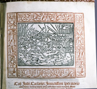 CAESAR Gaius Iulius: Illustration fra Caesars "Commentarii de Bello Gallico", ca. 15..., ca. 1511 (miniature) af Italian School