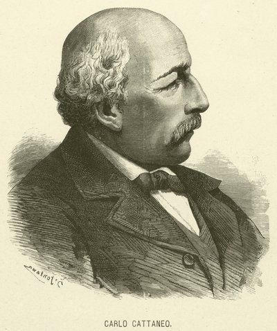 Carlo Cattaneo (gravering) af Italian School