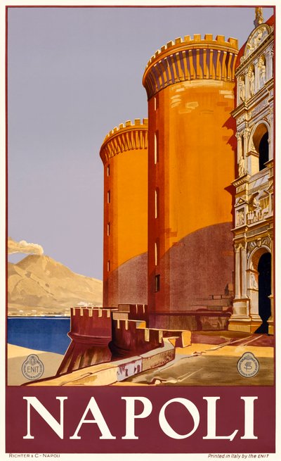 Castel Nuovo i Napoli af Italian School