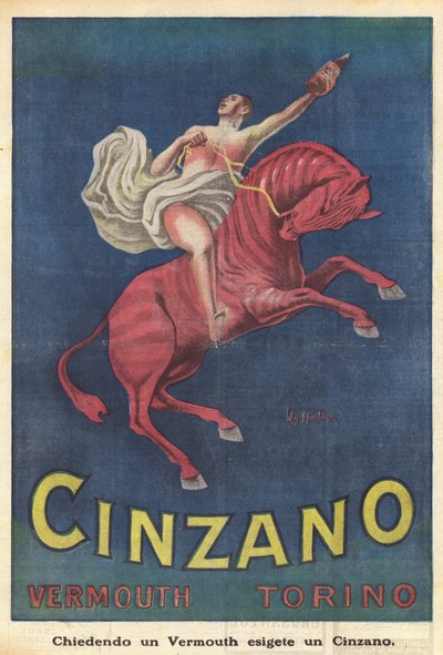 Cinzano Vermouth Torino (farvelitografi) af Italian School