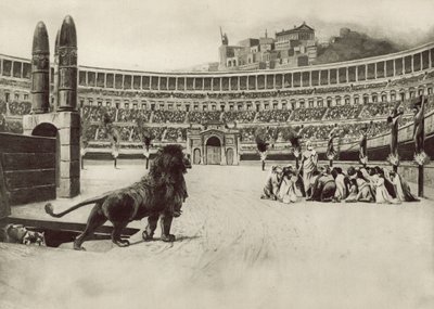 Circus Maximus, Den sidste bøn (litho) af Italian School