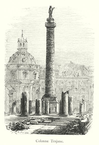 Trajans søjle (gravering) af Italian School