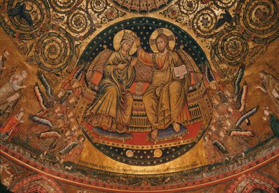Jomfruens kroning, 1296 (mosaik) af Italian School