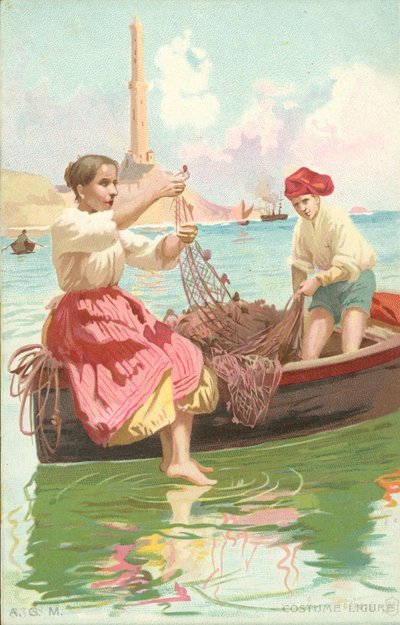 Costume Ligure (chromolitho) af Italian School