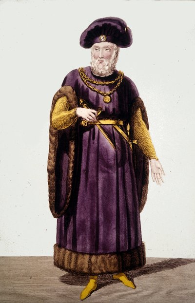 Kostume til Marino Faliero i operaen af Gaetano Donizetti af Italian School