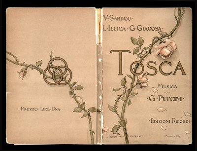 Cover, Libretto della Tosca af Giacomo Puccini, Ricordi Edition, Italien af Italian School