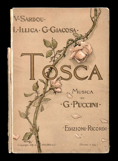 Cover, Libretto della Tosca af Giacomo Puccini, Ricordi Edition, Italien af Italian School