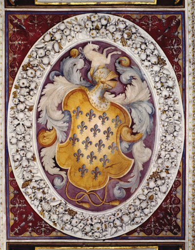 Crest of the Farnese-familien (fresco) af Italian School