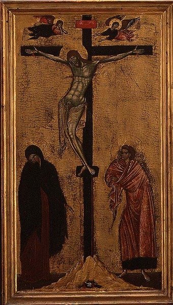 Korsfæstelse (tempera på panel) af Italian School