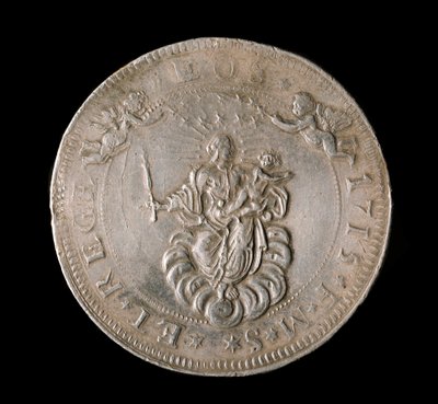 Republikken Genes valuta: seks ecu sølvmønt. Diam. 61,5 mm. 1715. Forside. Genes Musei di Strada Nuova (inv, M7156) af Italian School