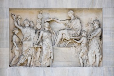 Detalje af Fredsbuen, Milano, Italien (marmor) af Italian School