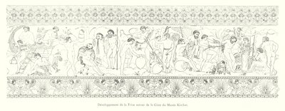 Udvikling af Friesland omkring Kircher-museets cistus (gravering) af Italian School