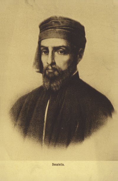 Donatello, italiensk maler og billedhugger (litografi) af Italian School