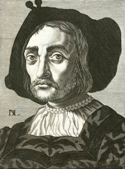 Donato Bramante, italiensk renæssancearkitekt (gravering) af Italian School