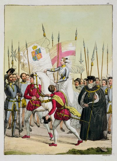 Elizabeth I, plade 12 fra The History of the Nations (akvatint) af Italian School