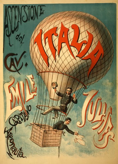 Emile Julhes, Aeronaut, ca. 1890 af Italian School