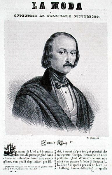 Ernesto Coop, graveret af G. Riccio (litho) af Italian School
