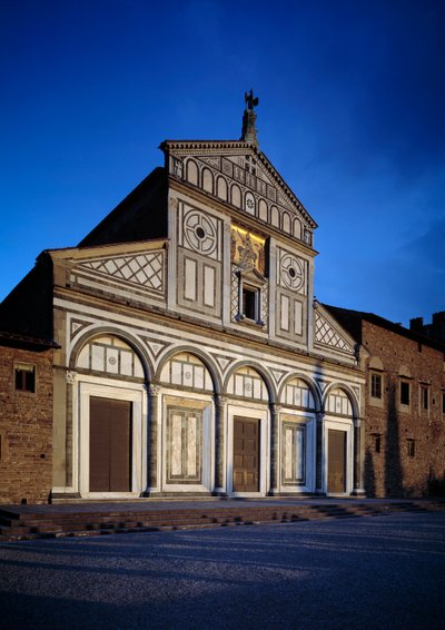 Kirkens facade af Italian School