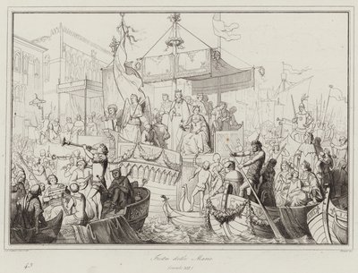 Festa delle Marie, 1200-tallet (gravering) af Italian School
