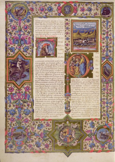 Fol.270v Åbning til Salomons Bog, fra Borso d