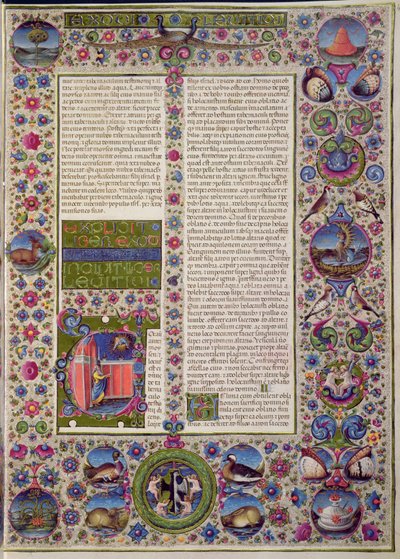 Fol.44r Indledende ord i Tredje Mosebog, fra Borso d